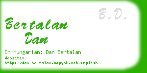 bertalan dan business card